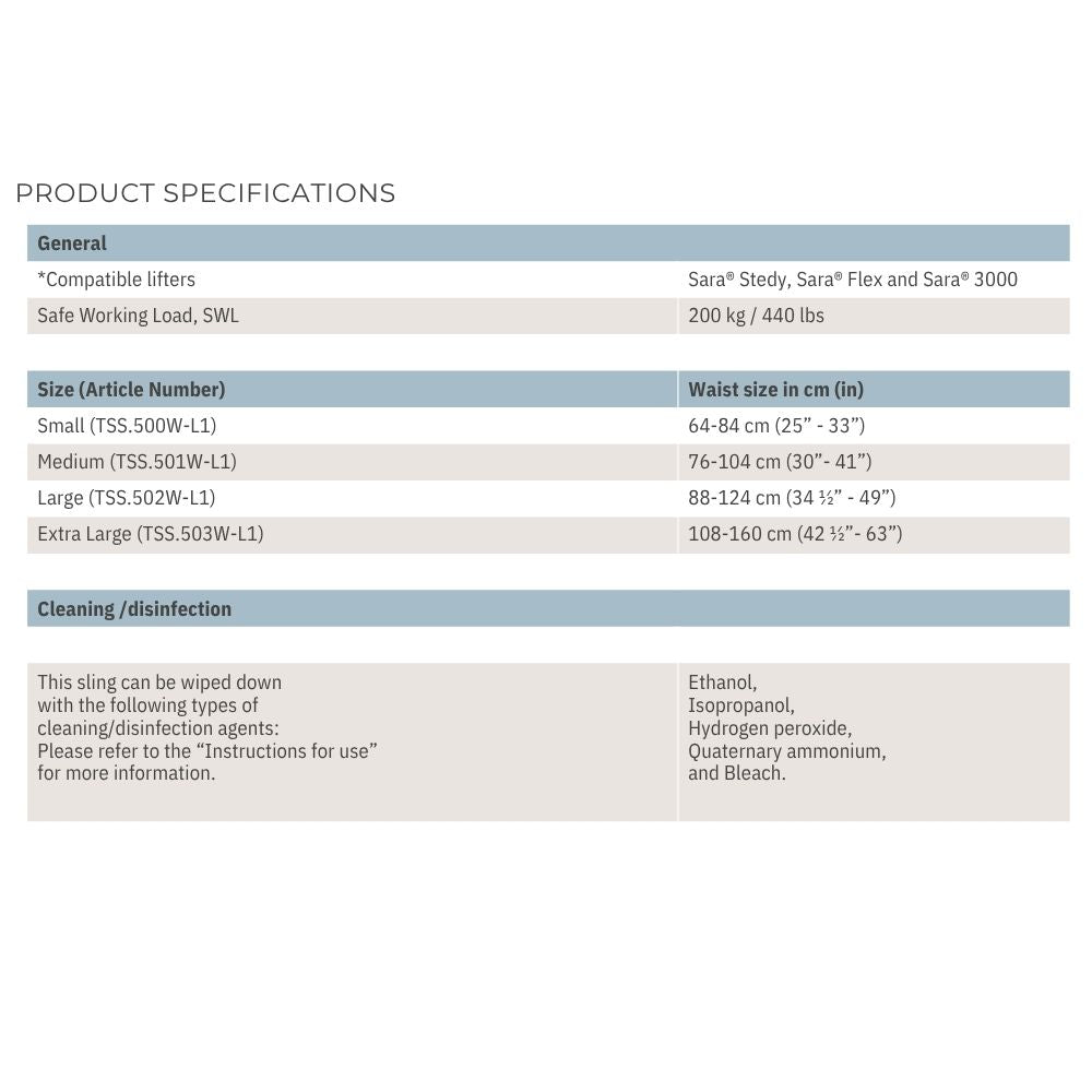 Sara Flex Wipeable Standing Sling