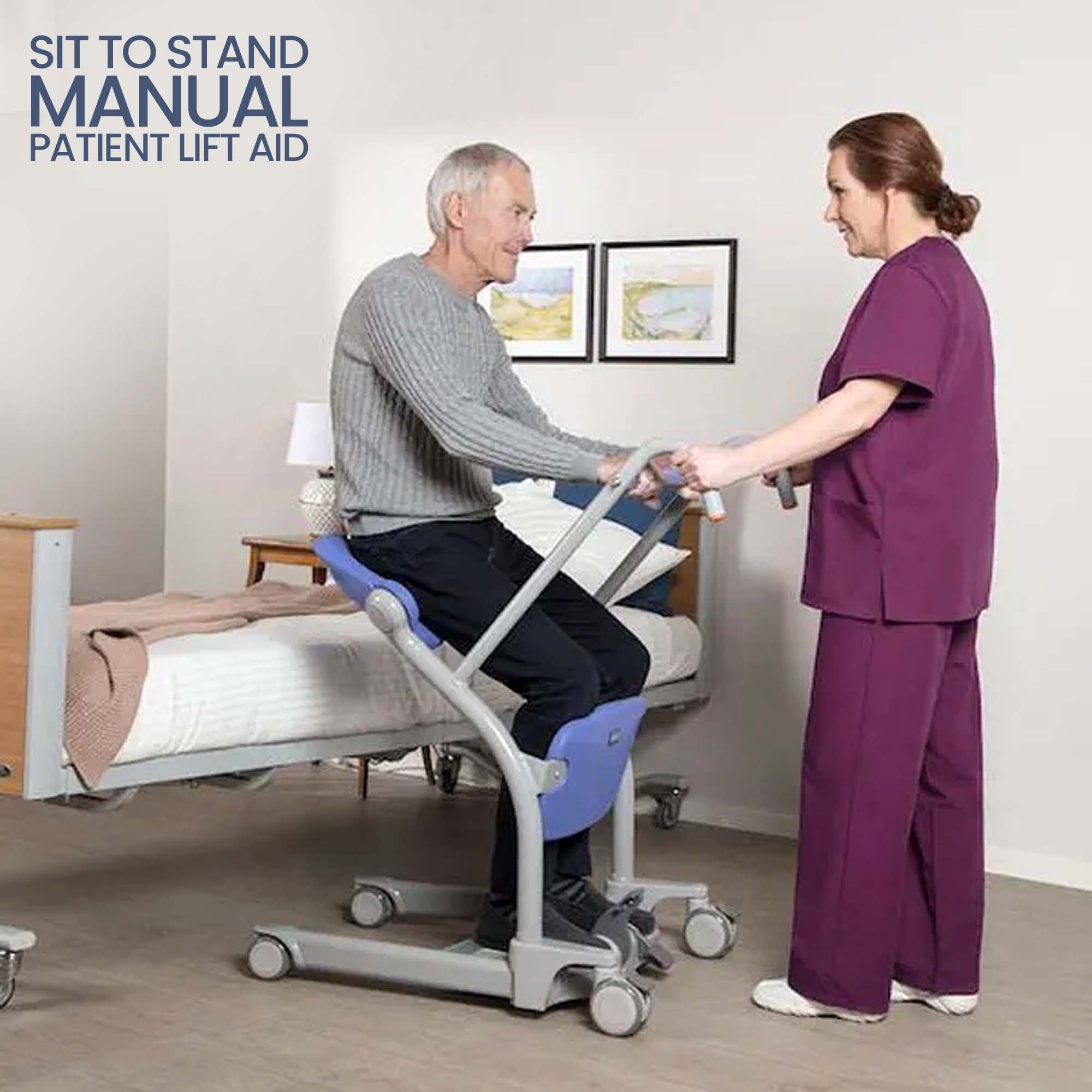 Simple Standing Machine Sara Stedy Sit to Stand Manual Patient Lift Aid | For Tall Patients ...
