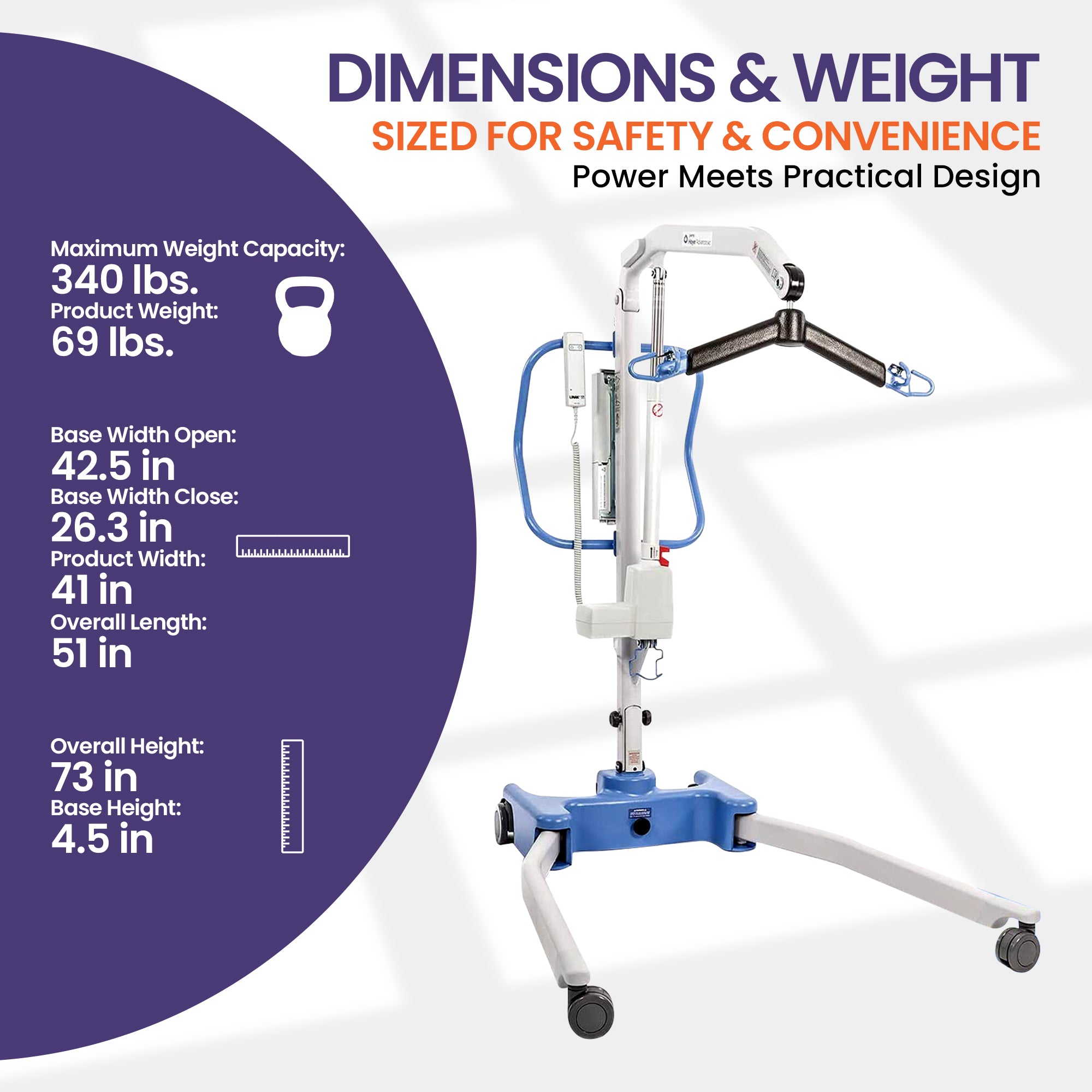 Joerns Advance-E 340 Portable Hoyer Lift | Shop Orthopedic