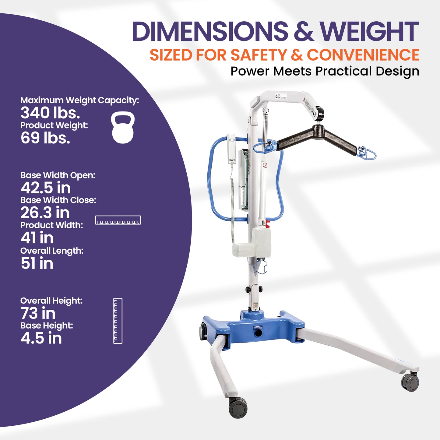 Joerns Hoyer Advance-E 340 Portable Electric Patient Lift