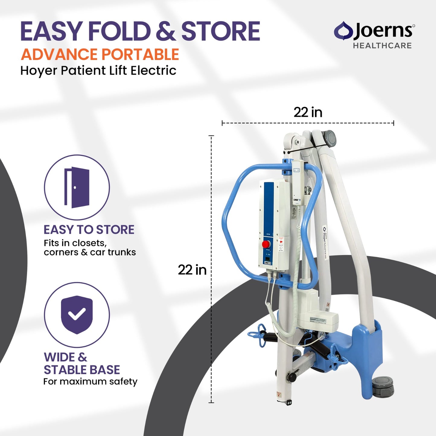 Joerns Hoyer Advance-E 340 Portable Electric Patient Lift