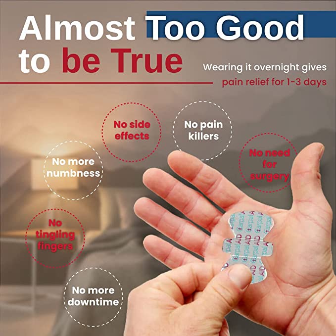 CarpalAID Carpal Tunnel Syndrome Relief - Self Adhesive Support for Relief (Small 5PC)