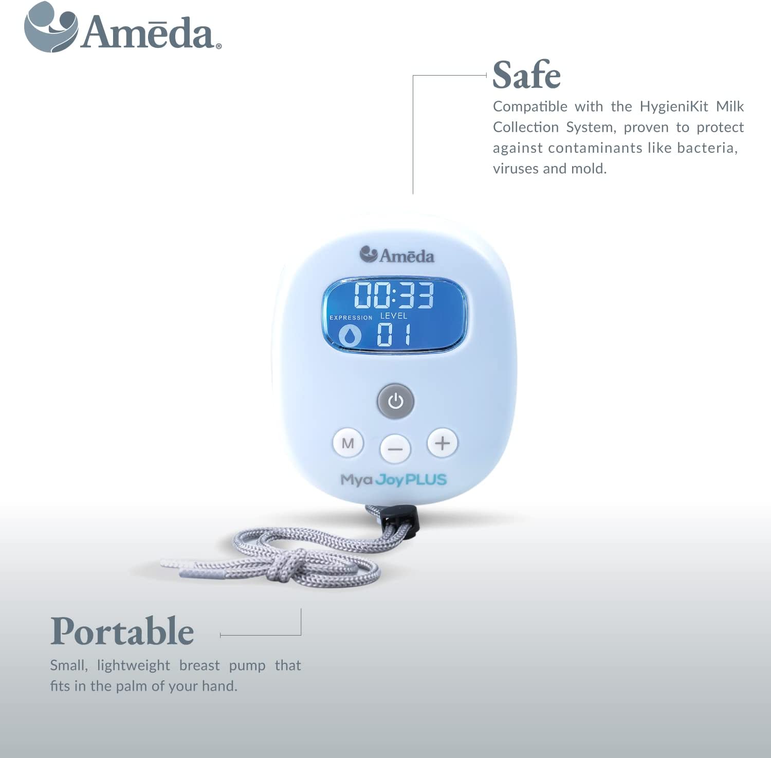 Ameda MYA Joy Plus Rechargeable Breast Pump with Deluxe Tote